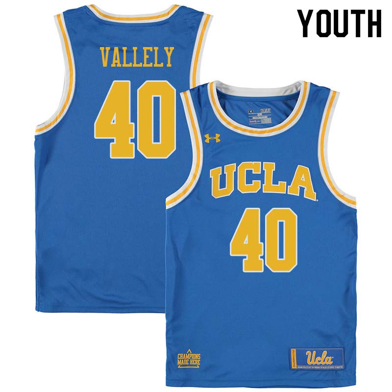 Youth #40 John Vallely UCLA Bruins College Basketball Jerseys Sale-Blue